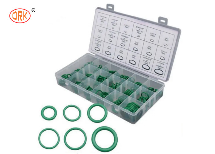 Grüne AS568/ Metrische HNBR Gummi 18 Abmessungen O Ring Kit Box für Klimaanlage
