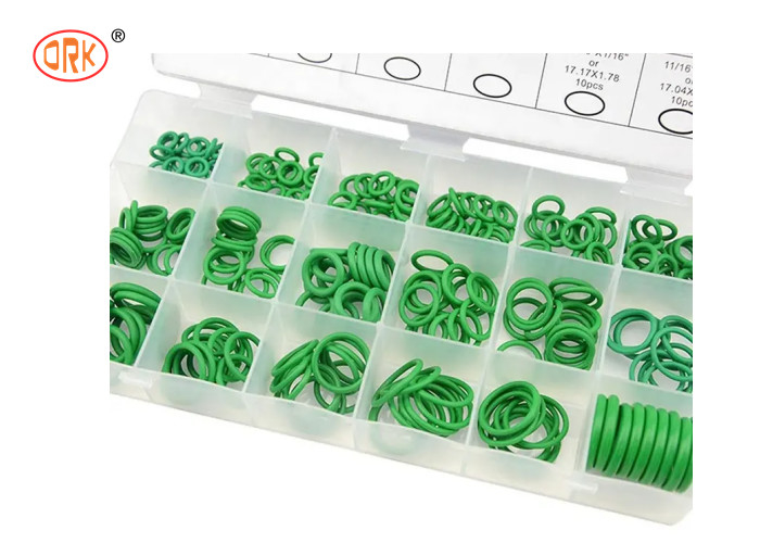 Grüne AS568/ Metrische HNBR Gummi 18 Abmessungen O Ring Kit Box für Klimaanlage