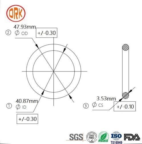 0.5mm - 1000mm 568 Blauer Silikon-Dichtungsring aus Gummi RoHS Gummi Flat O-Ringe