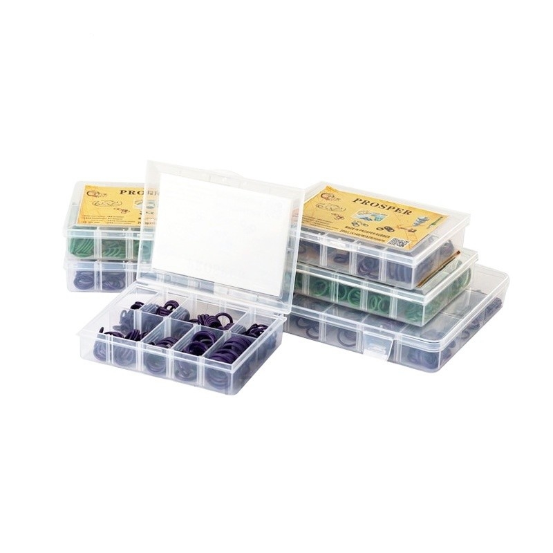 Transparente Box Schwarz NBR O-Ring Reparatur-Kit für Rot Gelb Blau Klimaanlage Auto Butylkautschuk