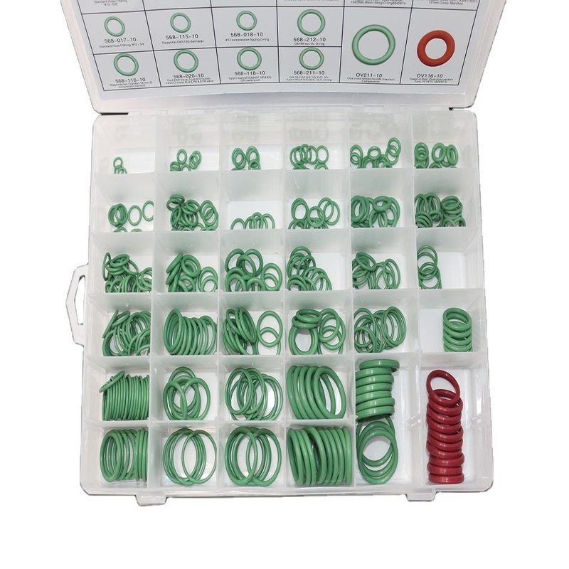 Grüne Farbe NBR Klimagerät O-Ring Kits 270 Stück 18 Größen Zeichnung Format 3D/2D