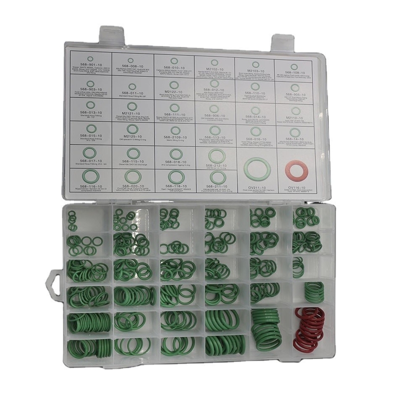 Grüne Farbe NBR Klimagerät O-Ring Kits 270 Stück 18 Größen Zeichnung Format 3D/2D